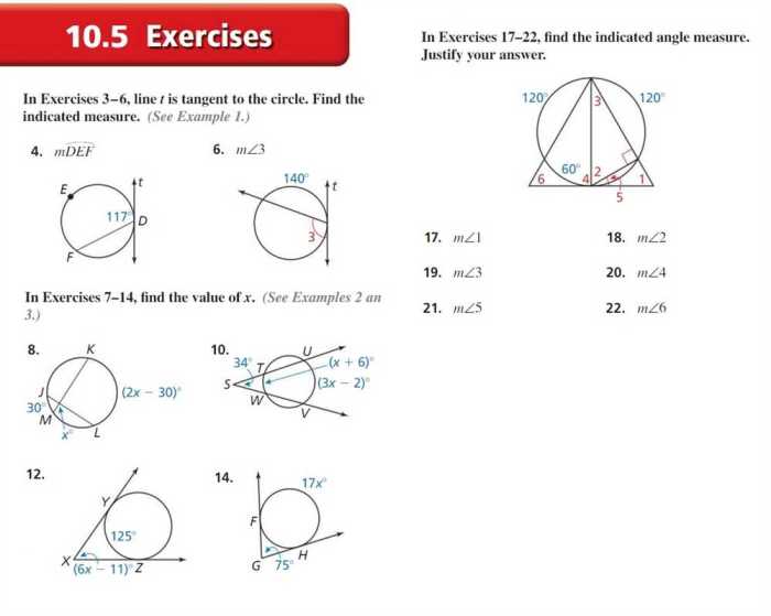 Unit 10 circles homework 7 segments lengths