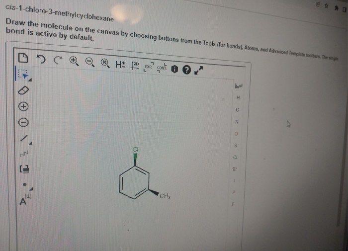 Cis 1 chloro 3 methylcyclohexane