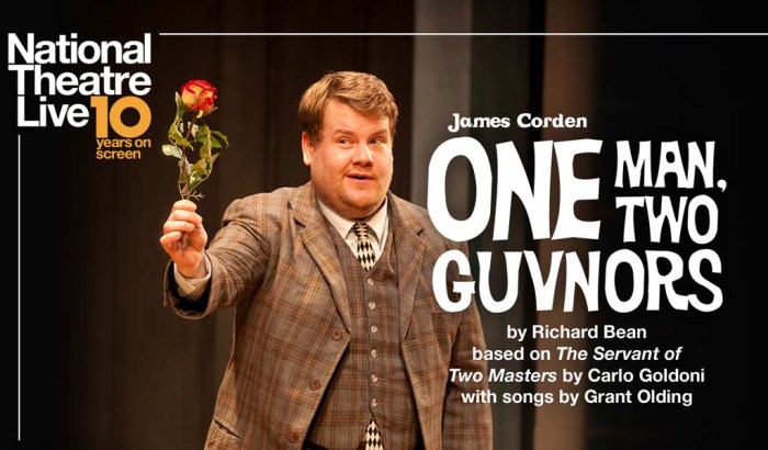 Guvnors man two theatre national theater live corden james screening event nt nov