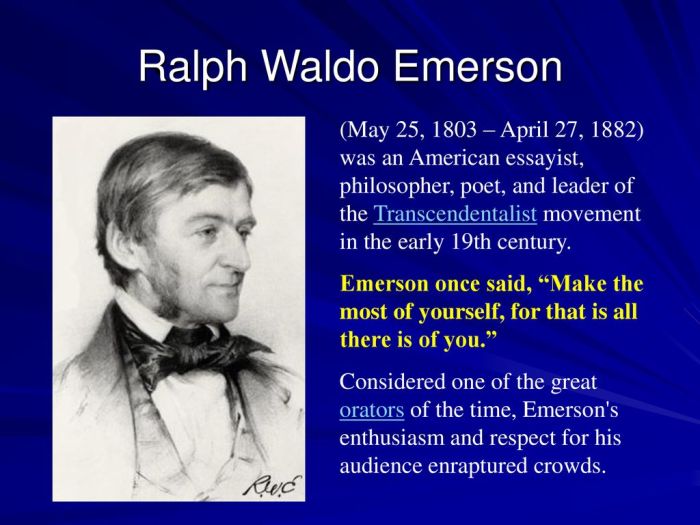 Ralph waldo emerson apush definition