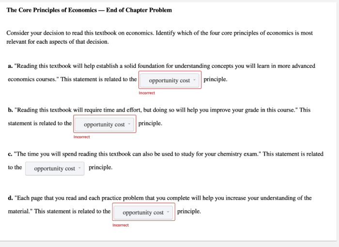 Four core principles of economics