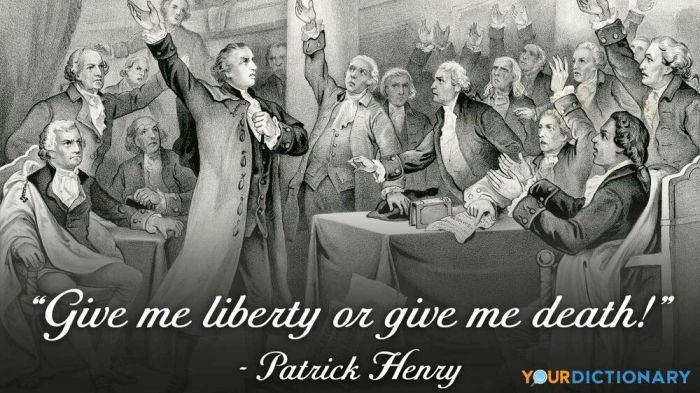 Rhetorical devices in give me liberty speech